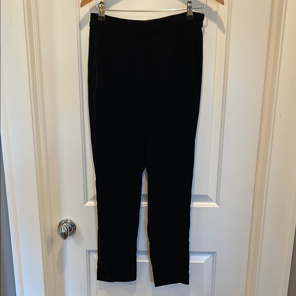 J.Crew factory black velvet pull on pants
